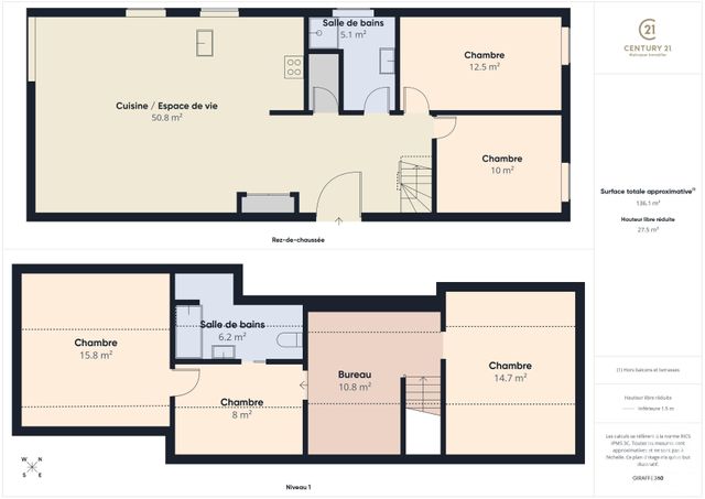 Appartement Duplex à vendre - 7 pièces - 161.0 m2 - RAMBOUILLET - 78 - ILE-DE-FRANCE - Century 21 Maitrejean Immobilier