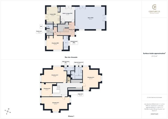 maison à vendre - 7 pièces - 224.0 m2 - ST REMY L HONORE - 78 - ILE-DE-FRANCE - Century 21 Maitrejean Immobilier