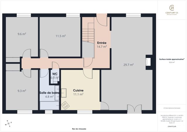 maison à vendre - 6 pièces - 156.0 m2 - EMANCE - 78 - ILE-DE-FRANCE - Century 21 Maitrejean Immobilier