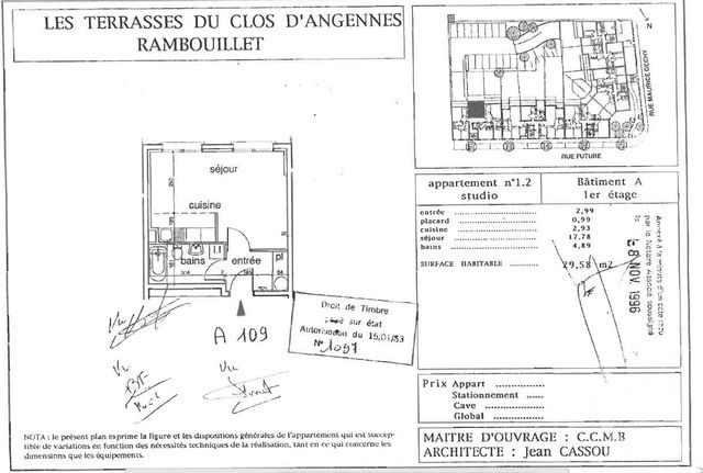 Appartement F1 à louer - 1 pièce - 29.0 m2 - RAMBOUILLET - 78 - ILE-DE-FRANCE - Century 21 Maitrejean Immobilier