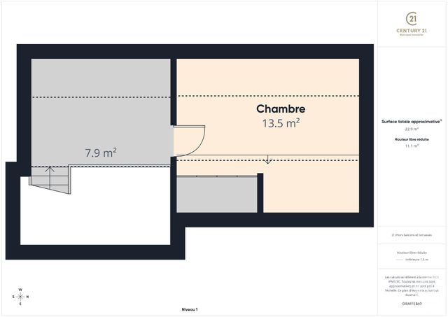Appartement F3 à vendre - 3 pièces - 51.37 m2 - RAMBOUILLET - 78 - ILE-DE-FRANCE - Century 21 Maitrejean Immobilier