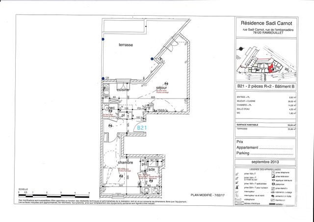Appartement F2 à louer - 2 pièces - 50.91 m2 - RAMBOUILLET - 78 - ILE-DE-FRANCE - Century 21 Maitrejean Immobilier